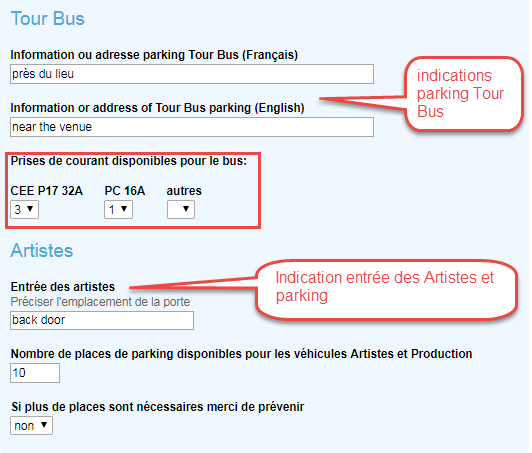 Tourbus artistes