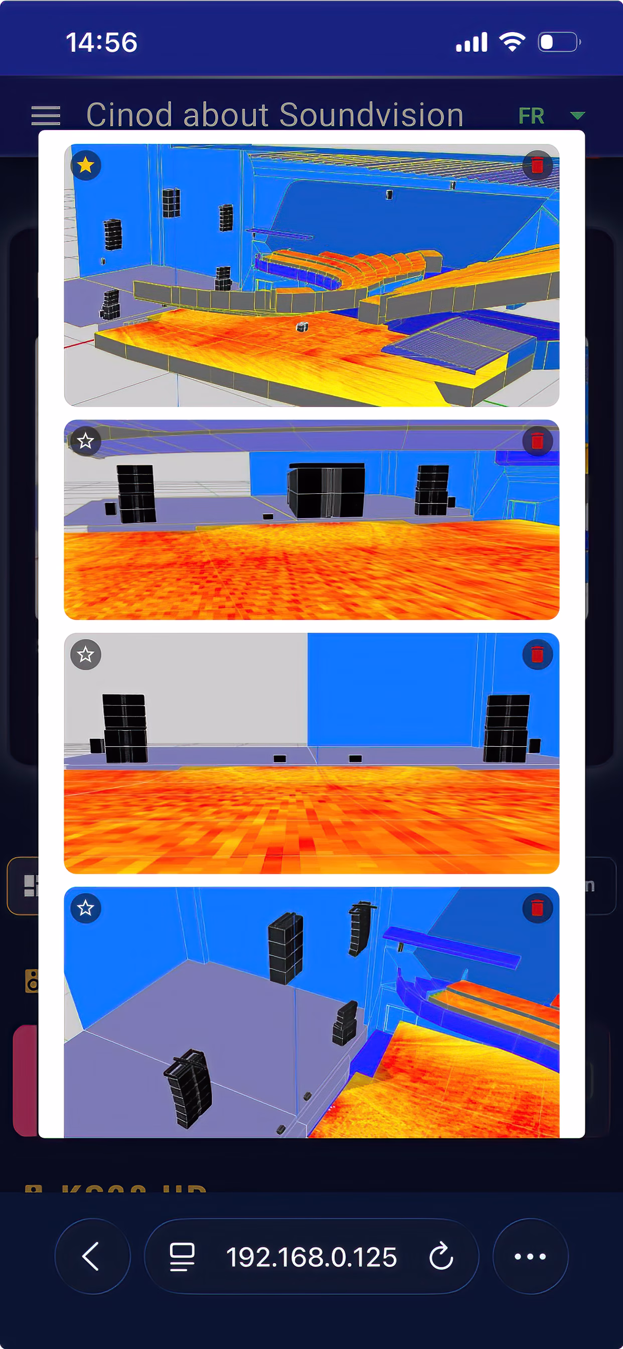 App Soundvision - partage QR code par rôle