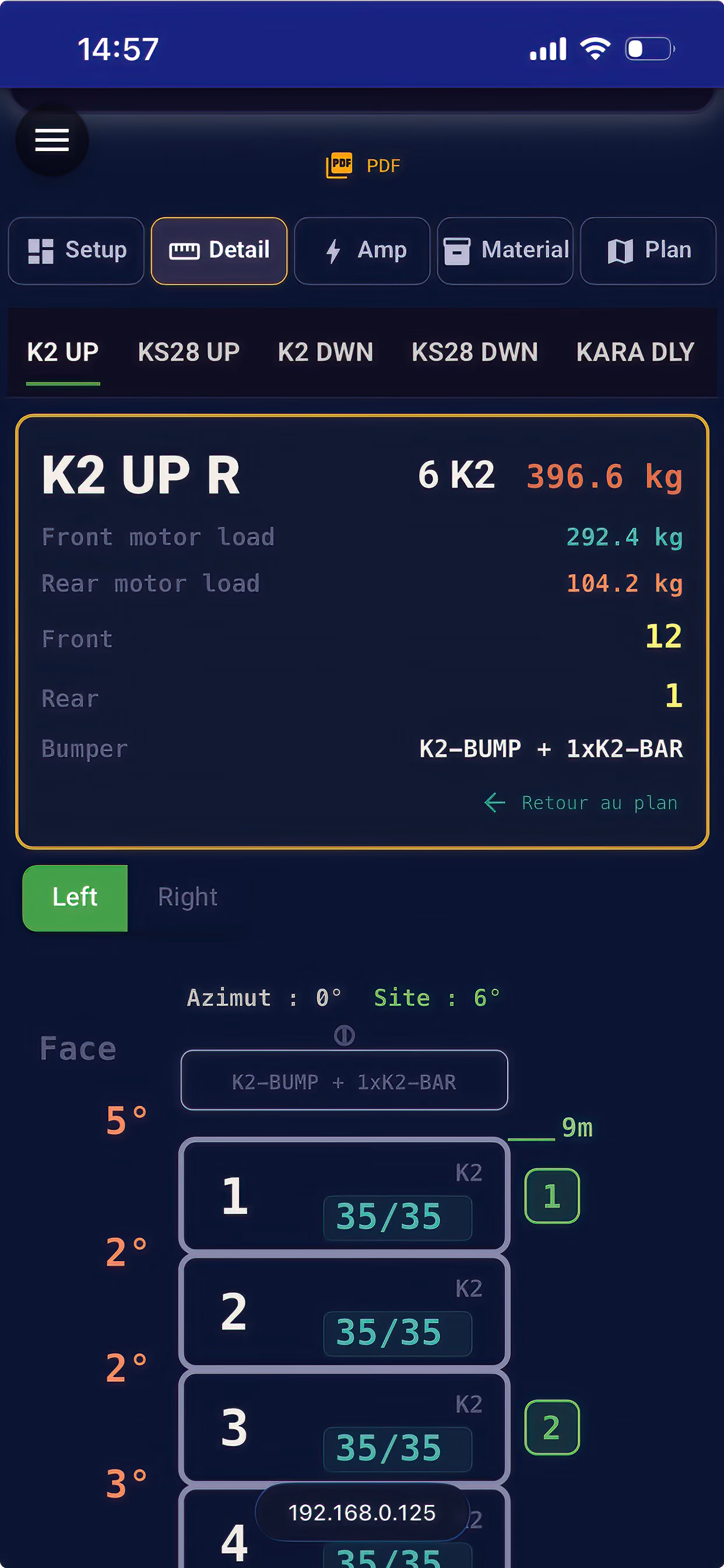App Soundvision - annotations sur plan rigging